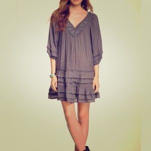 Monoreno Cut Out Boho Ruffle Dress